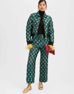 La Comasca Puffer BomberWinter Sun Emerald in Jacquard