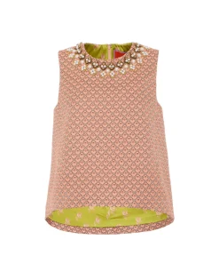 La Scala TopTulip Pale Pink in Jacquard Embroidered