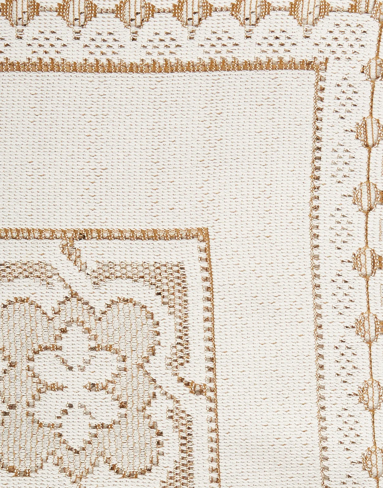 Lacey Medium TableclothSolid White Smoke in Embroidered Cotton