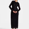 Lacey Swing DressSolid Black in Embroidered Cotton