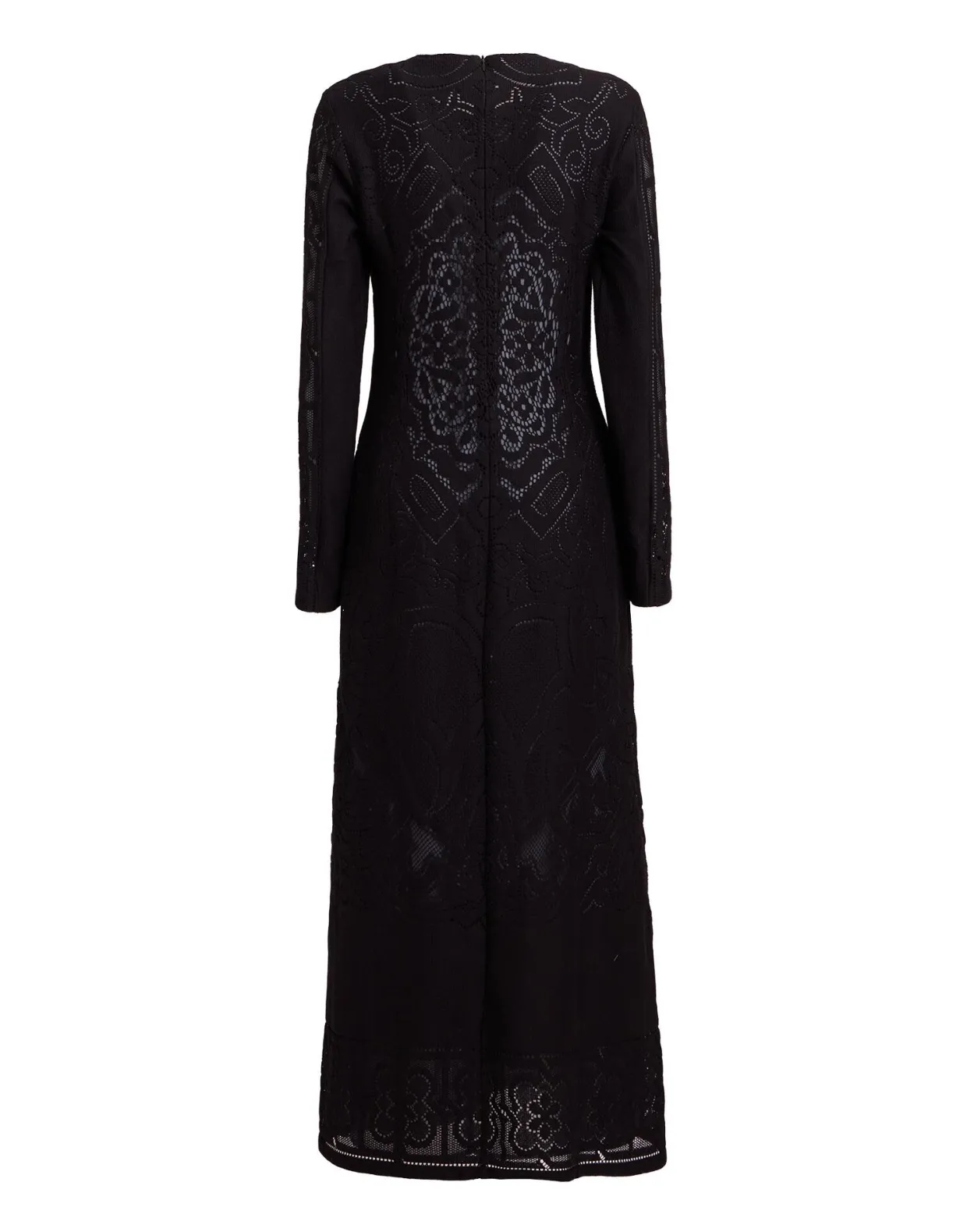 Lacey Swing DressSolid Black in Embroidered Cotton