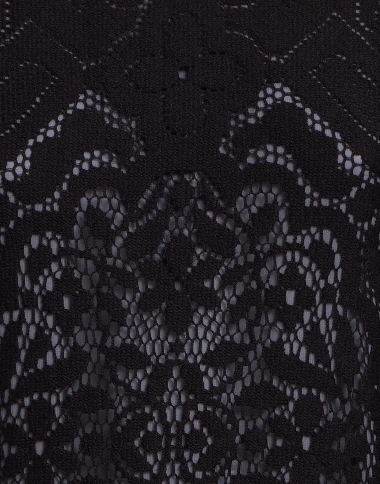 Lacey Swing DressSolid Black in Embroidered Cotton