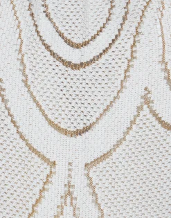 Lacey Visconti DressSolid White Smoke in Embroidered Cotton