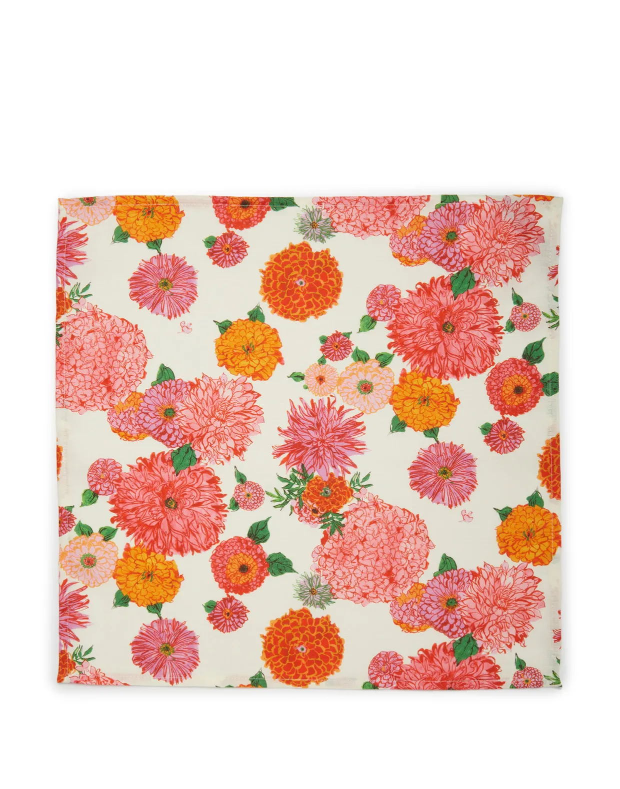 Large Napkins Set Of 2Bright Blooms Small in Linen