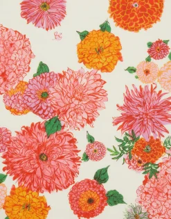 Large Napkins Set Of 2Bright Blooms Small in Linen