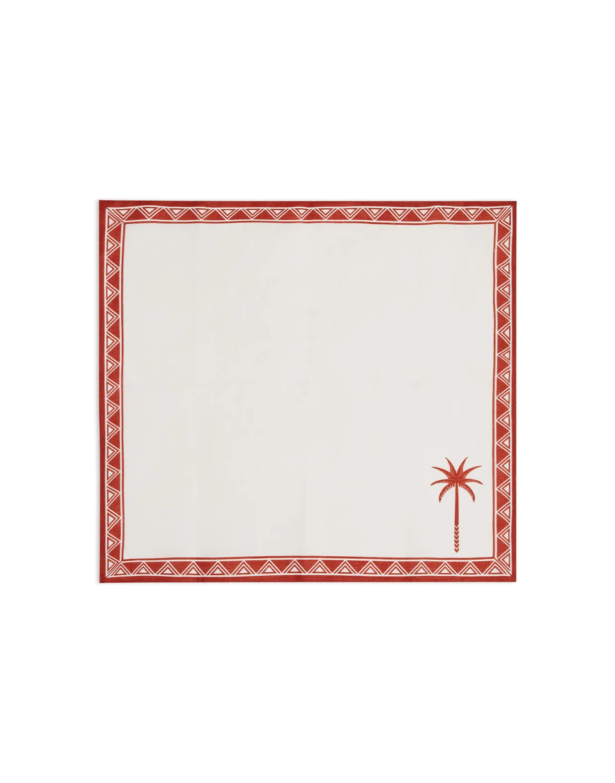Large Napkins Set Of 2Date Palms Brick in Linen