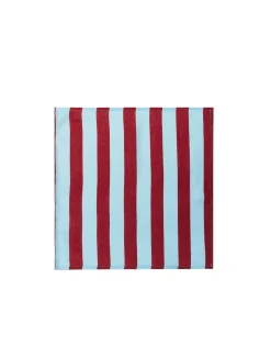 Large Napkins Set of 6Riga Bordeaux - Azzurro in Linen