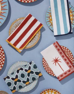 Large Napkins Set Of 2Riviera Sky Blue in Linen