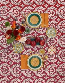 Large TableclothGarland Bordeaux in Linen