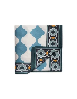 Large TableclothPlaza Sky Blue in Linen