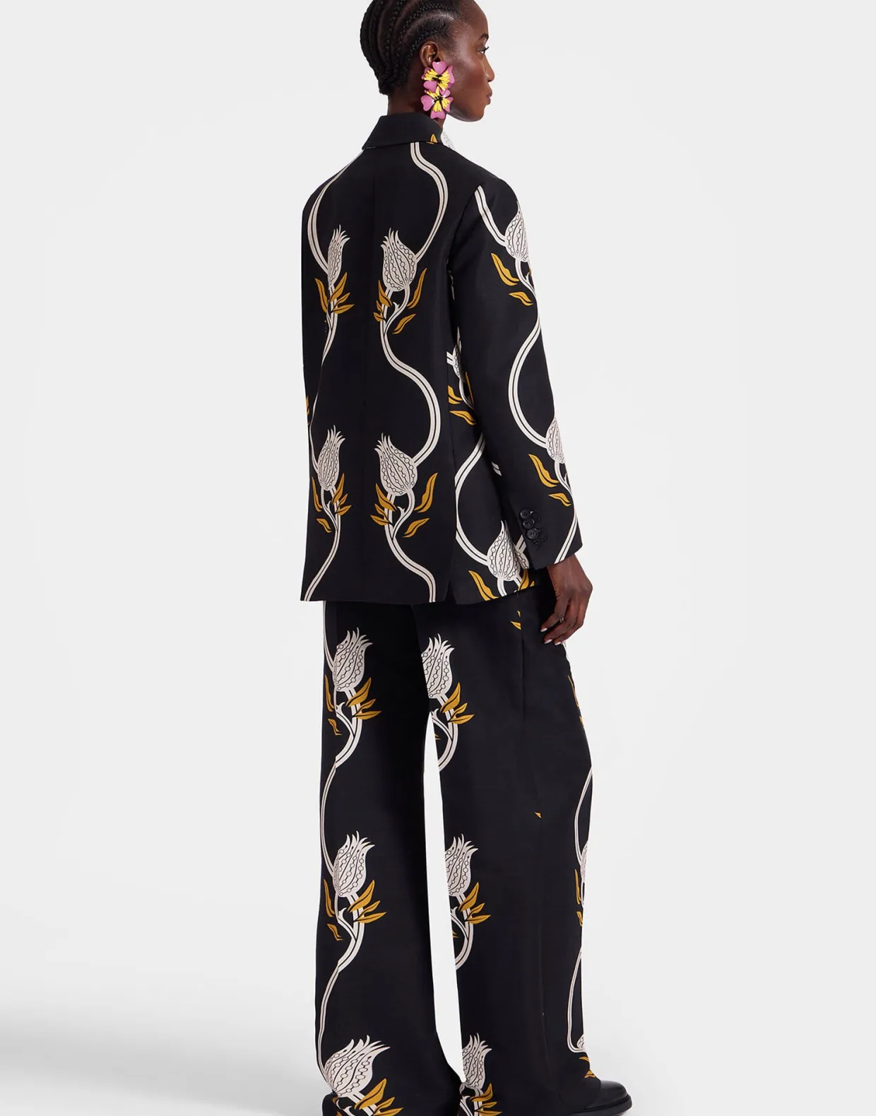 Let Loose PantsMelograno Black & White in Cady Wool