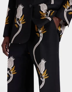 Let Loose PantsMelograno Black & White in Cady Wool