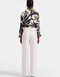 Let Loose PantsSolid Ivory in Cady Wool
