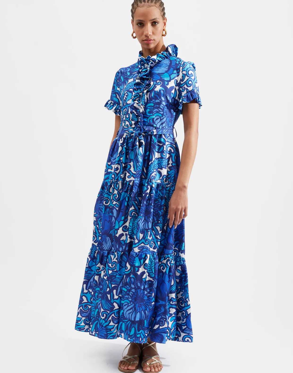 Long And Sassy DressAnemone in Twill Silk