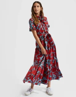 Long and Sassy DressLilium Turchese in Silk Twill