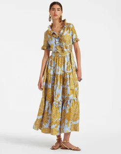 Long And Sassy DressTangle Light Blue in Silk Twill