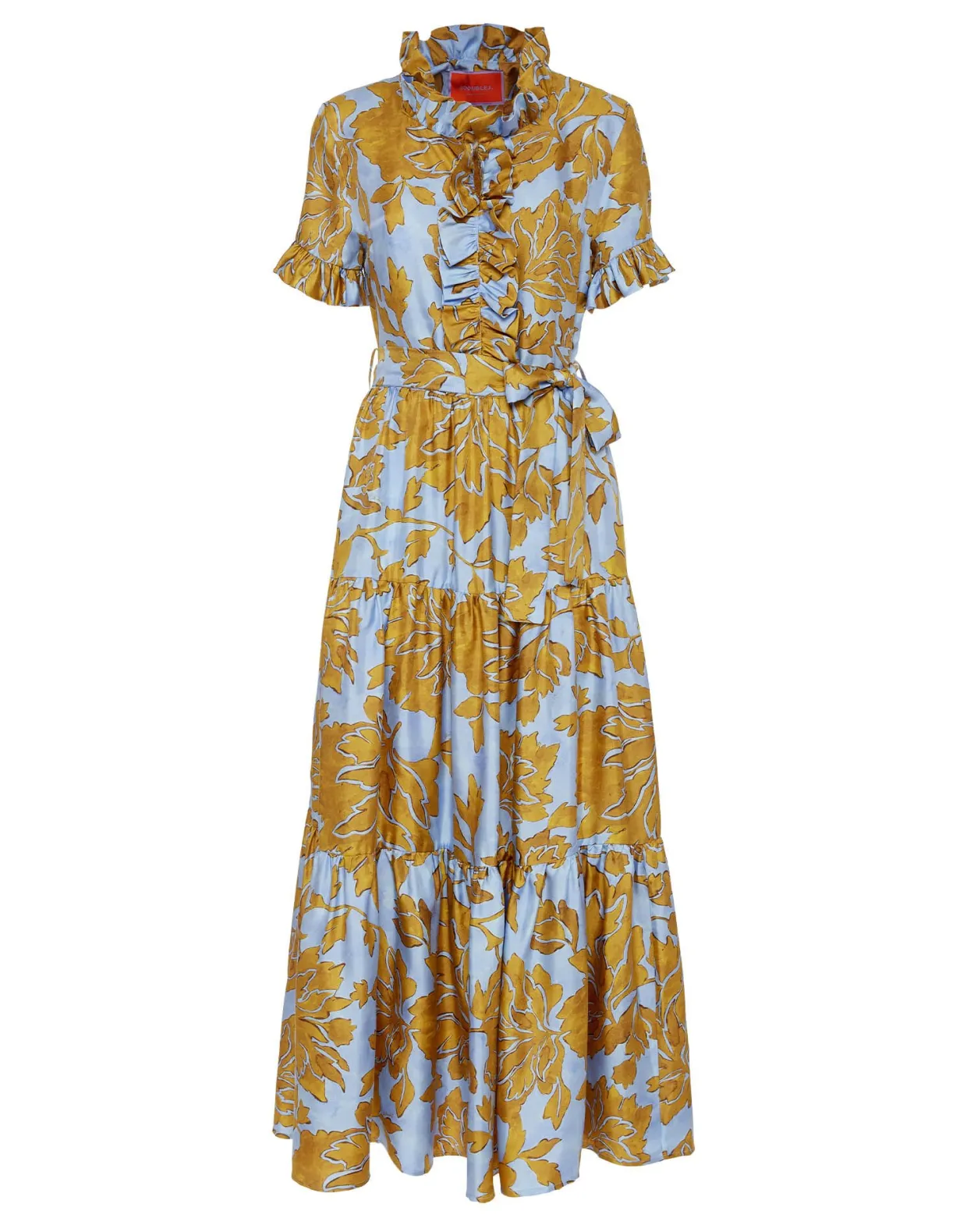 Long And Sassy DressTangle Light Blue in Silk Twill