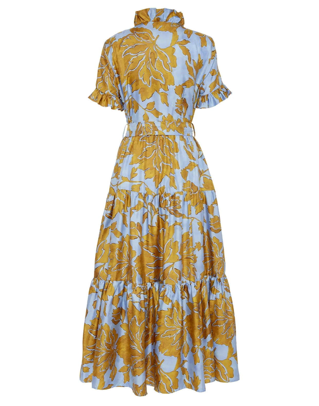 Long And Sassy DressTangle Light Blue in Silk Twill