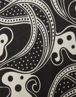 Long Sleeve Swing DressAperol Black & White in Flowy Jersey