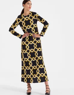 Long Sleeve Swing DressTackle Black in Sabl&eacute;