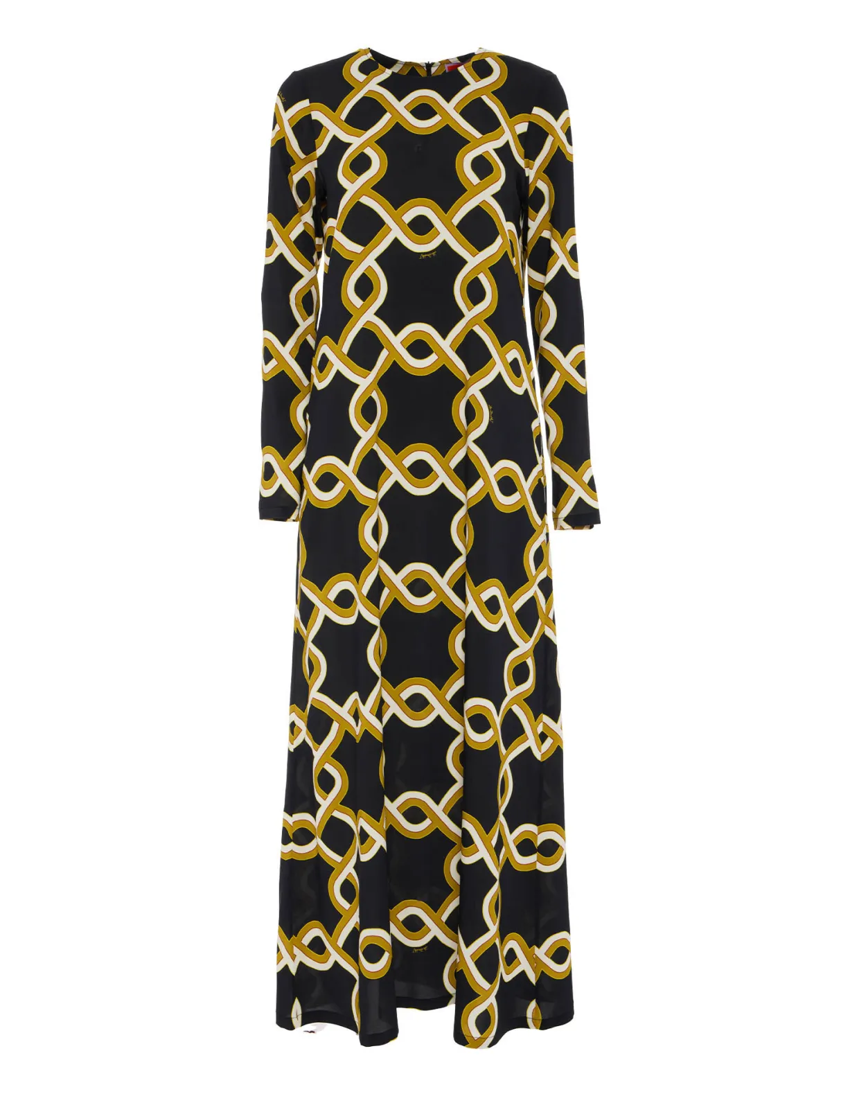 Long Sleeve Swing DressTackle Black in Sablé
