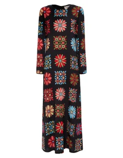Long Sleeve Swing DressVetrata Grande in Sable
