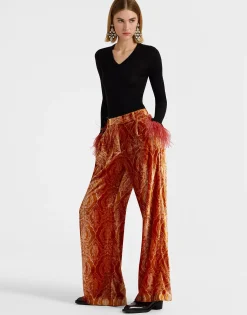 Loose PantsBanquet Orange in Devor&eacute;