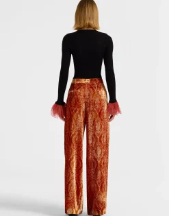 Loose PantsBanquet Orange in Devor&eacute;