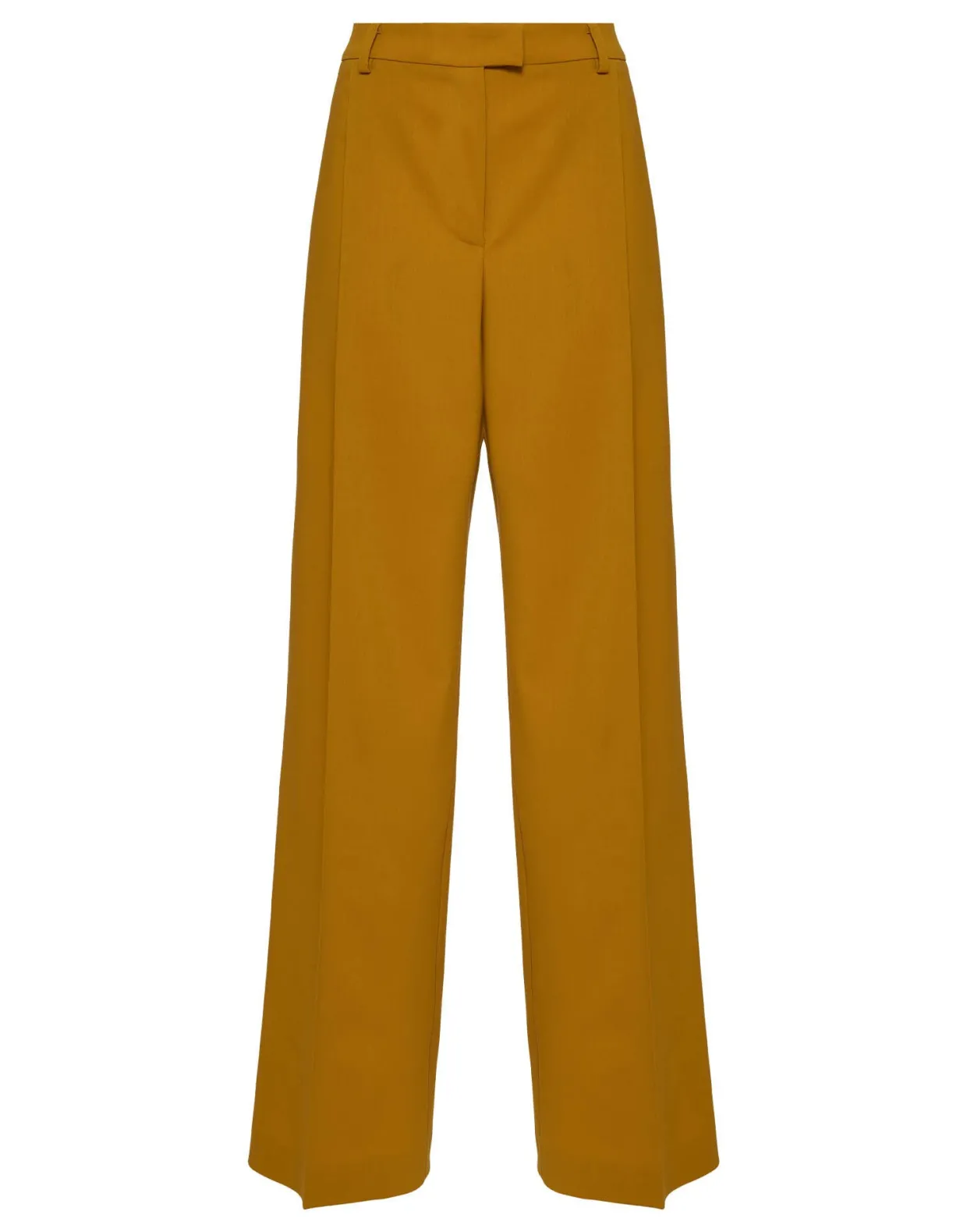 Loose PantsSolid Dark Yellow in Stretch Wool