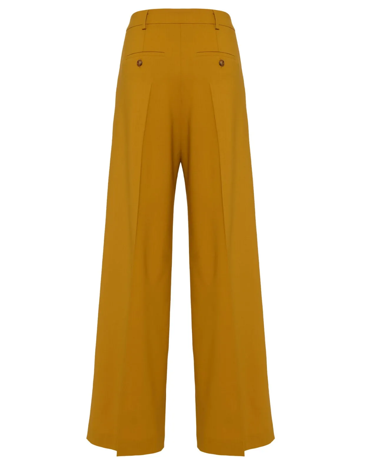 Loose PantsSolid Dark Yellow in Stretch Wool