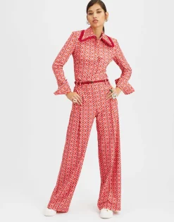 Loose PantsSugar Rush Red in Compact Jersey