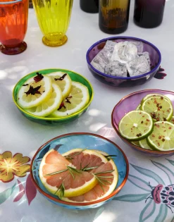 Luxury Nut Bowl Set of 2Verde/Rosa in Glass