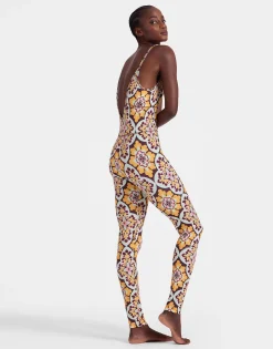 Magica CatsuitPalazzo Yellow in Jersey Stretch