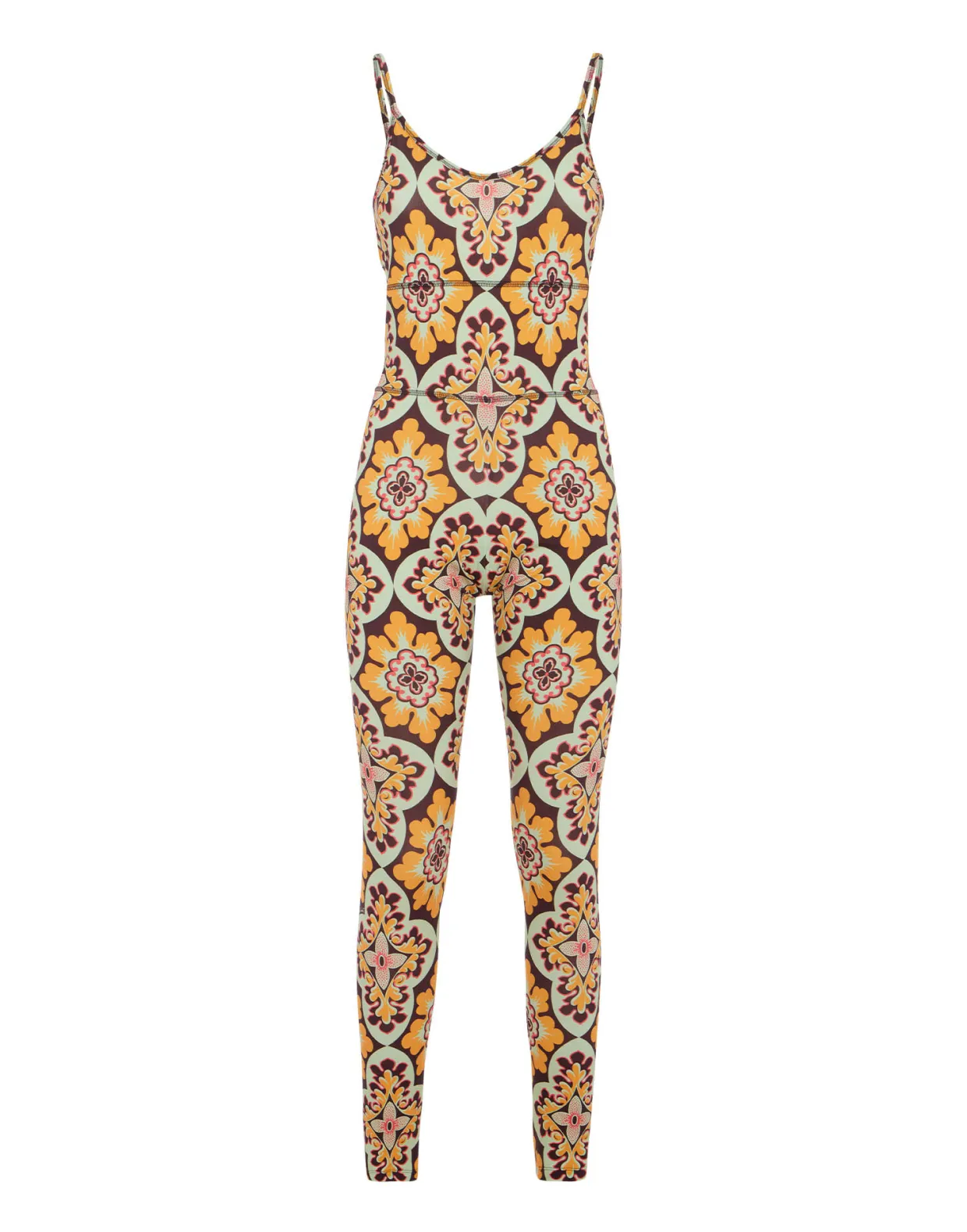 Magica CatsuitPalazzo Yellow in Jersey Stretch
