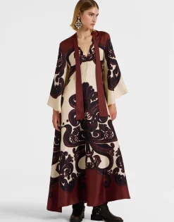Magnifico DressCorsini Plac&eacute;e Cream in Silk Twill