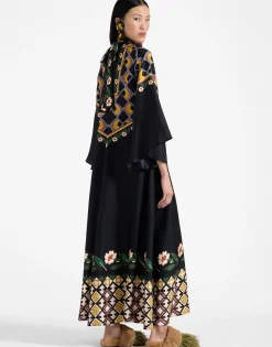 Magnifico DressDazed Plac&eacute;e Black in Silk Twill