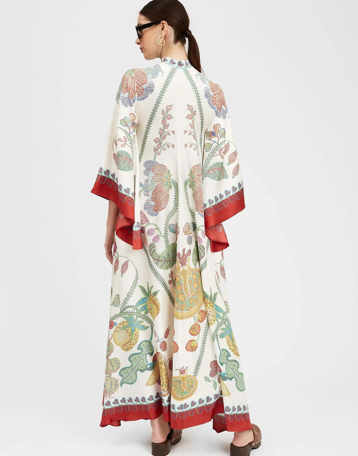 Magnifico DressGrenadilla Placée Off White in Silk Twill