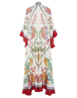 Magnifico DressGrenadilla Plac&eacute;e Off White in Silk Twill