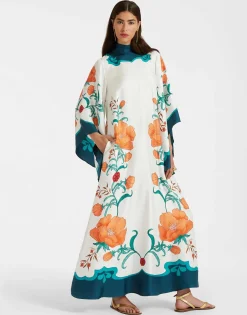 Magnifico DressMorpheus Plac&eacute;e Orange in Silk Twill
