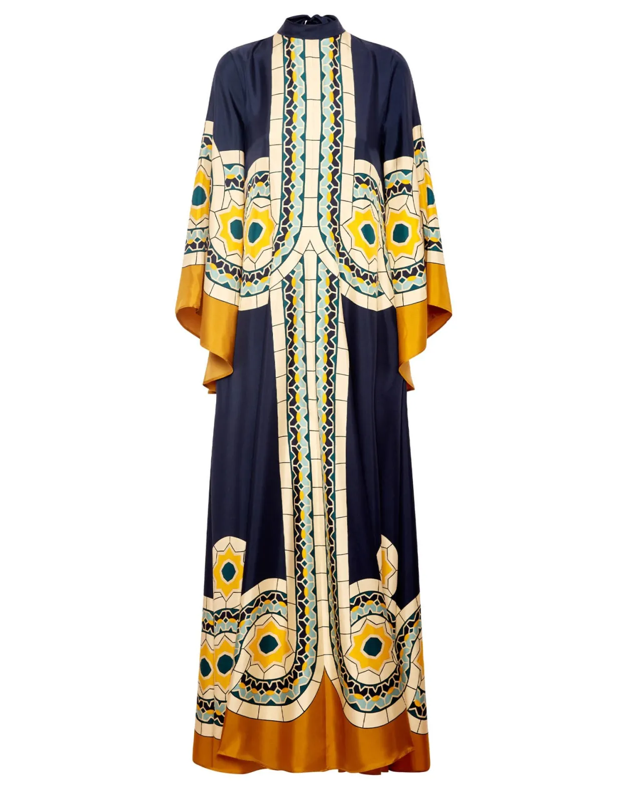 Magnifico DressMudejar Placée Blue in Silk Twill