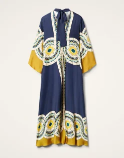 Magnifico DressMudejar Placée Blue in Silk Twill