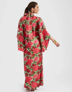 Magnifico DressPink Dahlias in Twill Silk