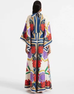 Magnifico DressTaormina Plac&eacute;e Rust in Twill Silk