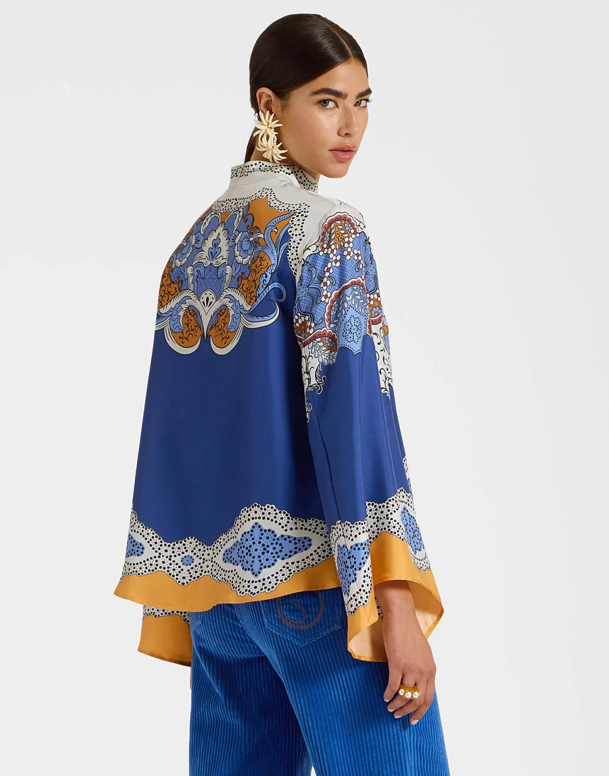 Make An Exit TopPortal Placée Light Blue in Silk Twill