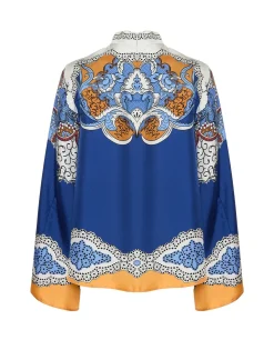 Make An Exit TopPortal Placée Light Blue in Silk Twill