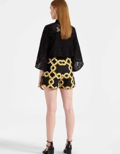 Margarita ShortsTackle Black in Shot Cotton