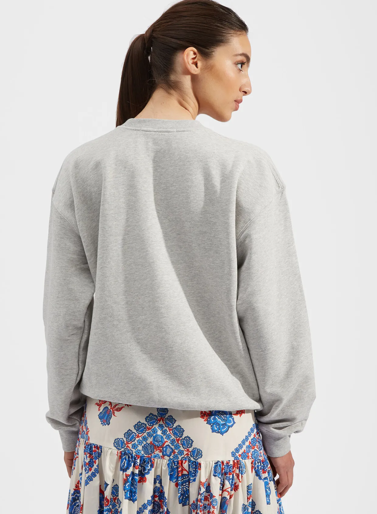 “MATRIARCHY NOW!” Stand-up SweatshirtT.Unita Grigio in Cotton Felpa