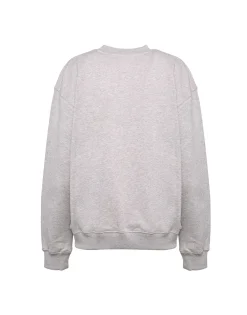 “MATRIARCHY NOW!” Stand-up SweatshirtT.Unita Grigio in Cotton Felpa