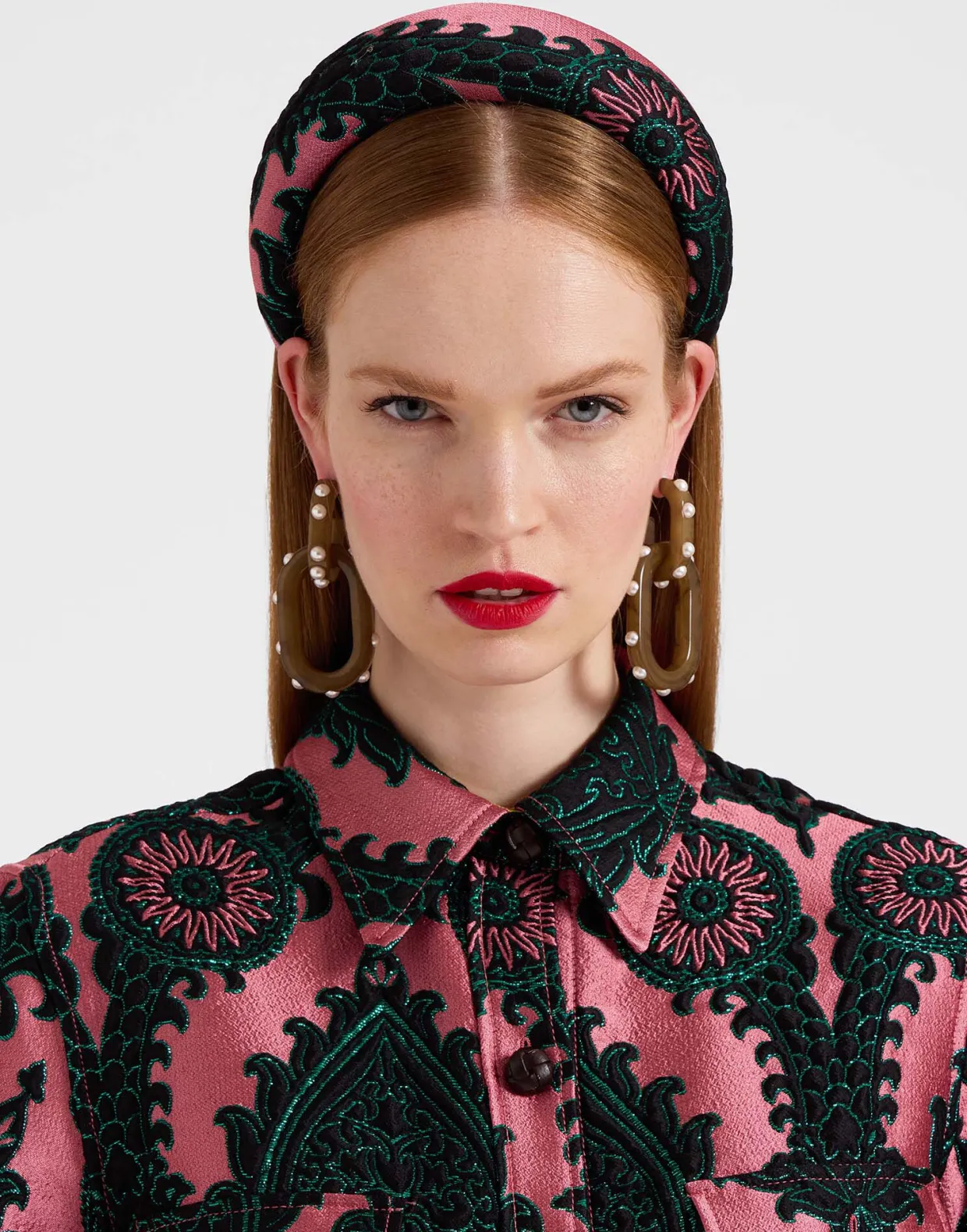 Medici HeadbandOltrarno Pink in Jacquard