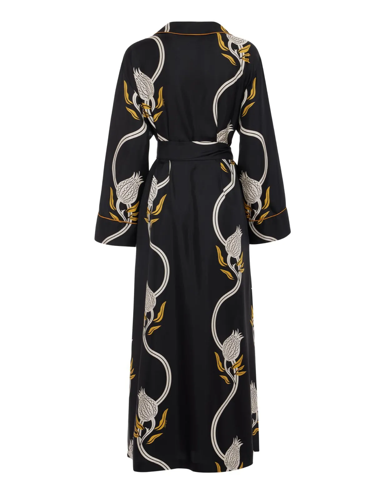 Midnight DressMelograno Black & White in Silk Twill